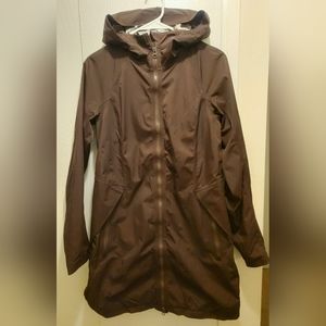 lululemon athletica Brown Hooded Long Jacket